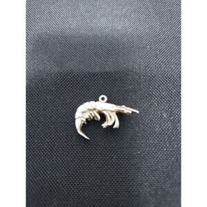 Sterling Silver Charm 925 Shrimp for Beach (or Seafood) Lovers